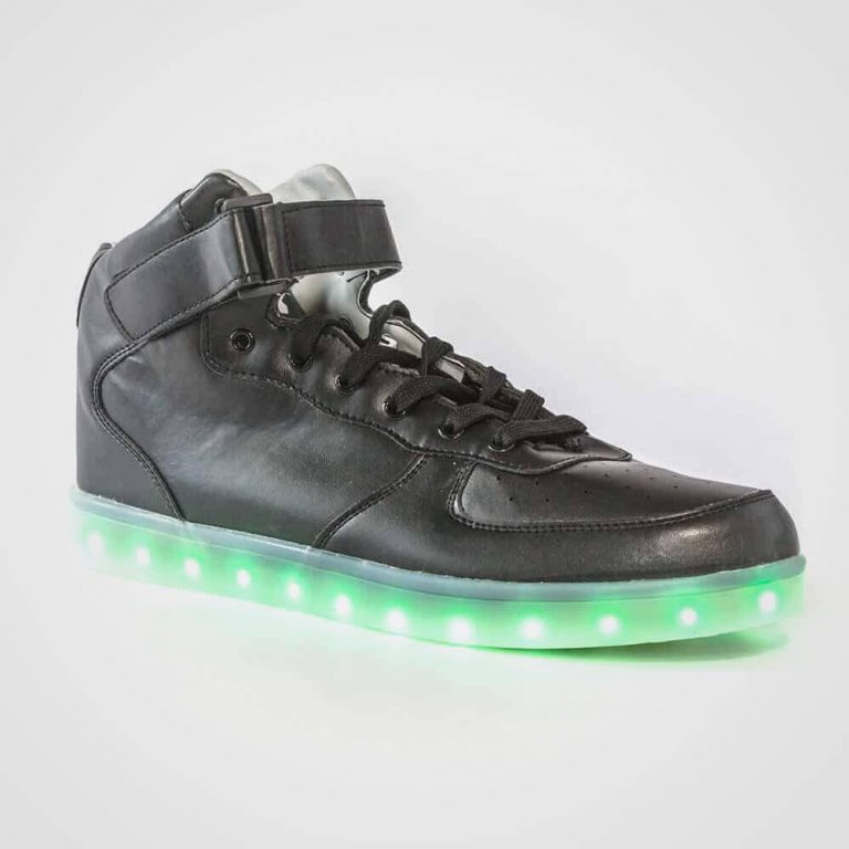 DNK Black Shoes Green LED Express Print South Africa