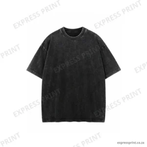 Black stone wash (vintage washed) 230gsm T-shirt, unbranded – Express Print