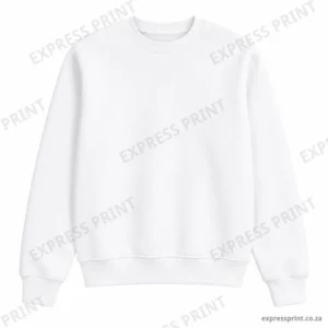 White crew-neck sweater, unbranded – Express Print