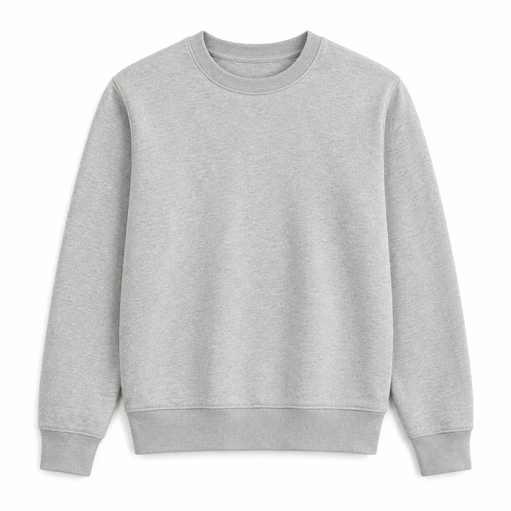 Grey crew-neck sweater, unbranded – Express Print