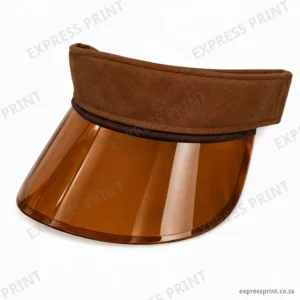 Brown plastic sun visor – Express Print