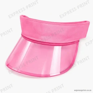Baby Pink plastic sun visor – Express Print