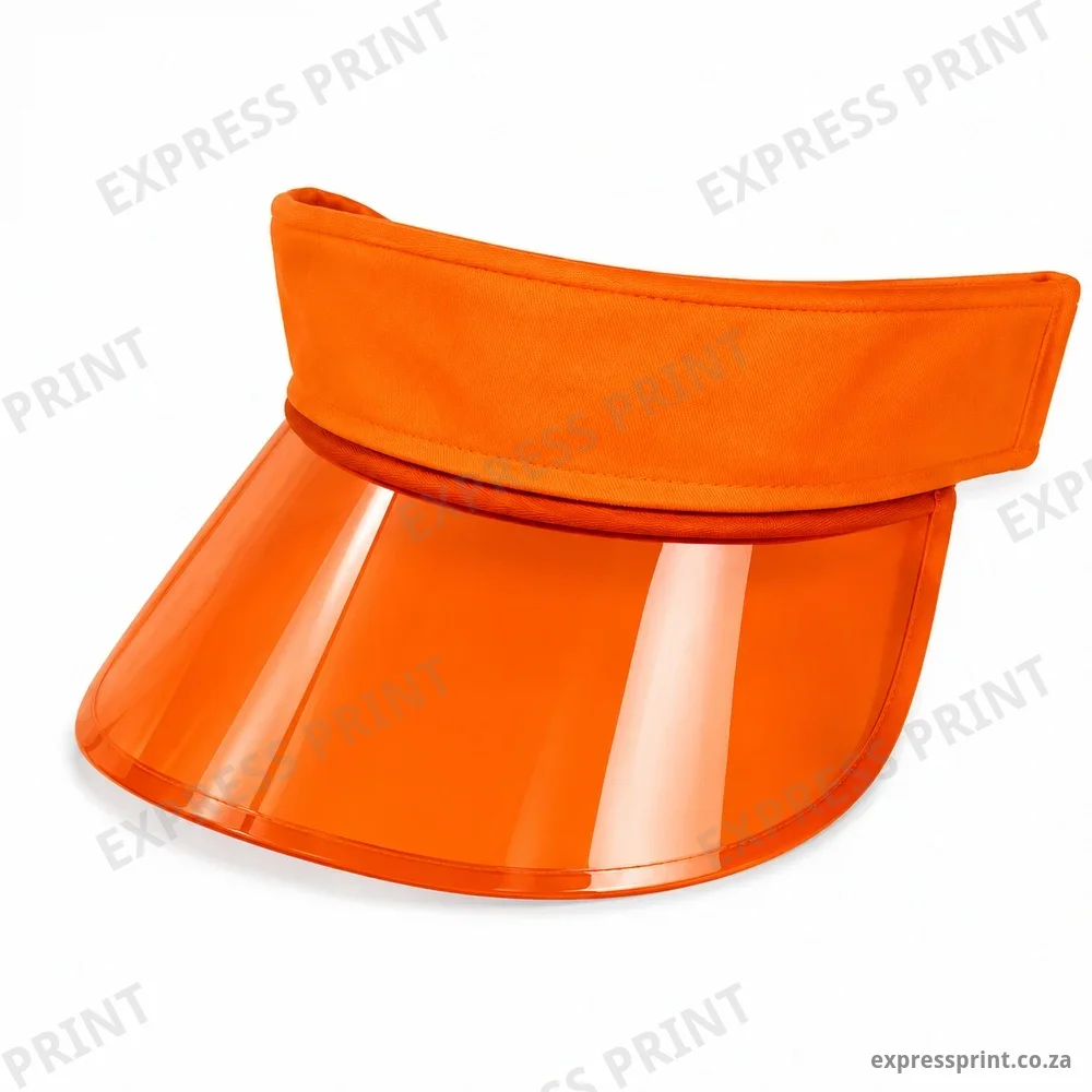 Orange plastic sun visor – Express Print
