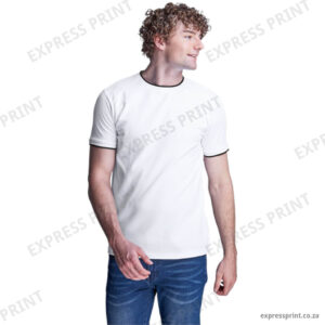 175g Polyester Eyelet Ringer T-Shirt branded by Express Print