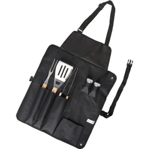 6 Piece Barbeque Set in Apron branded by Express Print