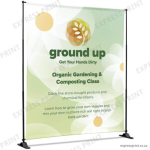 Adjustable Banner Stand Eco - 2.25m x 2m printed by Express Print