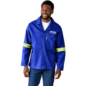 Artisan Premium 100% Cotton Jacket - Reflective Arms - Yellow Tape branded by Express Print
