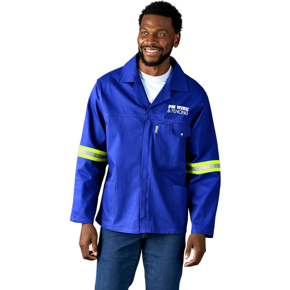 Artisan Premium 100% Cotton Jacket - Reflective Arms - Yellow Tape branded by Express Print