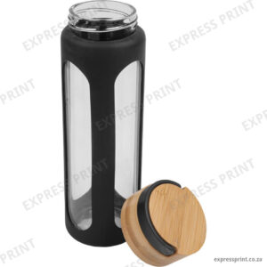 Megara Hans Larsen Borosilicate 550ml Glass Bottle branded by Express Print