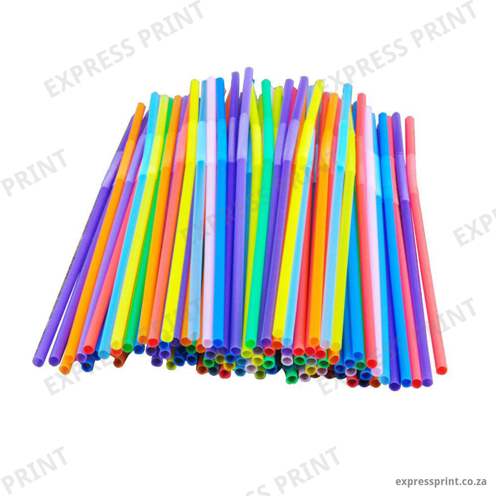 Cocktail straws – extra length, assrt colours 30’s