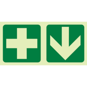 E7A – Green Cross + Arrow Down