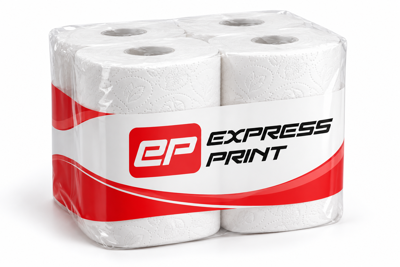 Express Print four roll toilet tissue pack