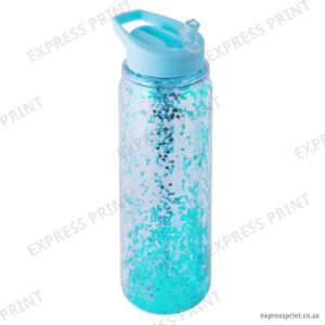 Glitter 500ml Water Bottle branded by Express Print