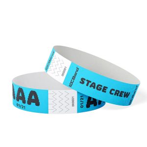 Tyvek Wristbands – Plain with Black Print