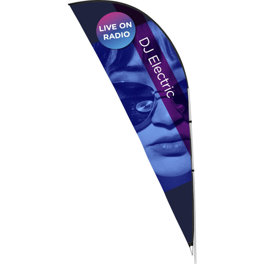 Legend 3m Sharkfin Double-Sided Flying Banner printed by Express Print