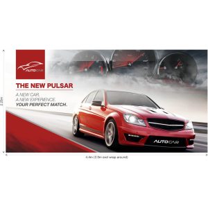 Replacement Skin Legend Curved Banner Wall With Wings - 4.4m x 2.25m printed by Express Print