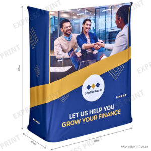Pop-Up Hydraulic Fabric Counter Skin printed by Express Print