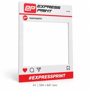 A1 Instagram-style selfie frame printed by Express Print