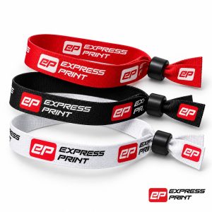 Printed fabric wristbands