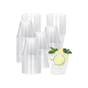 frosted clear plastic cups 330ml 50 pack 1