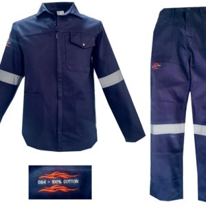 100% Cotton D54 2 Piece Conti-suit Overall with Reflective tape