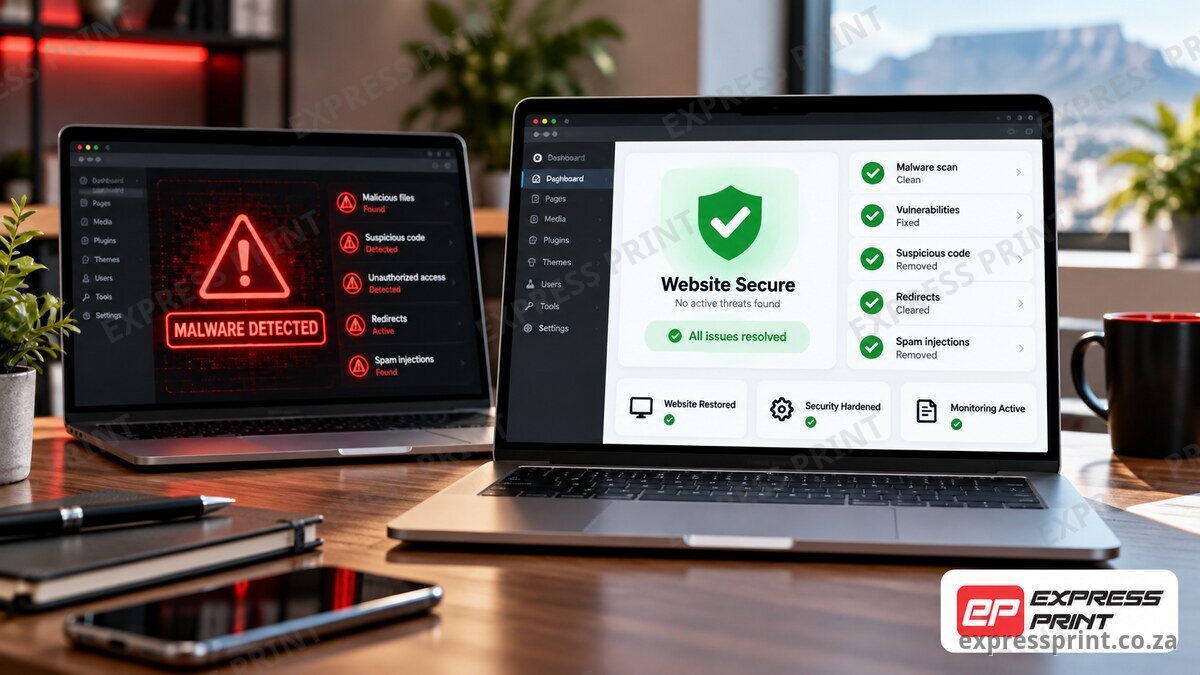 Malware Removal & Website Recovery by Express Print Sandton, image 3