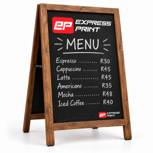 Wooden Menu Chalkboard