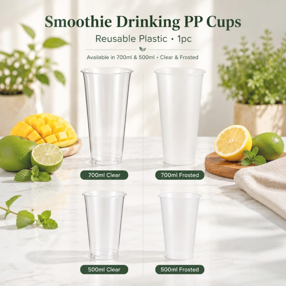 reusable pp beer cup clear or frosted 500ml or 700ml 2