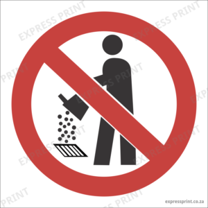PV28 - SABS Drain pollution not allowed safety sign