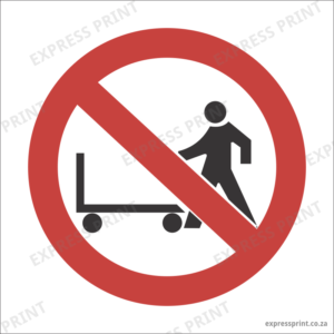 PV9 - SABS No trolleys safety sign