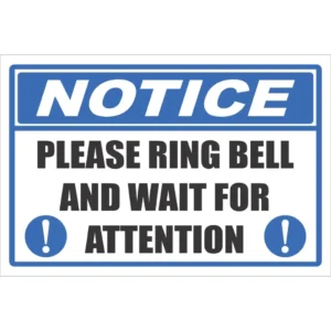 NT12 - Ring Bell Sign
