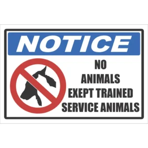 NT19 - No Animals Sign