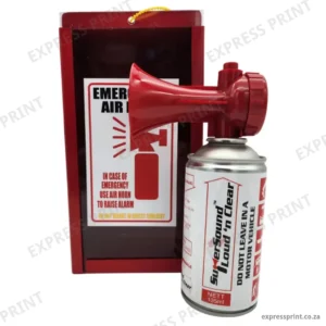 SuperSound Air Horn (135ml) With Red Wall-Mountable Metal Case