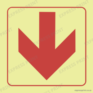 F38 - SABS Location of fire fighting equipment down photoluminescent safety sign