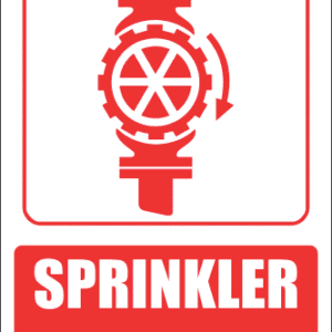 FB6E - Sprinkler Stop Valve Explanatory Safety Sign