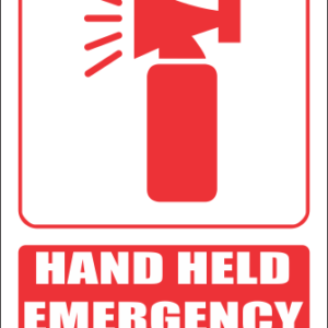 FB13E - Hand Held Emergency Alarm Explanatory Safety Sign