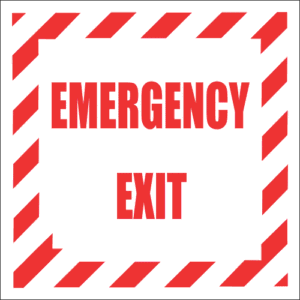 FR7 - Emergency Exit Safety Sign