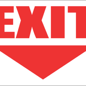 FR15 -Exit Ahead Safety Sign