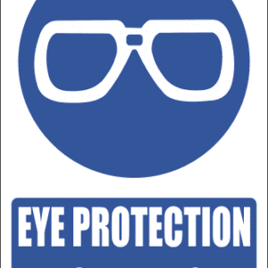 MV1E - Eye Protection Explanatory Safety Sign