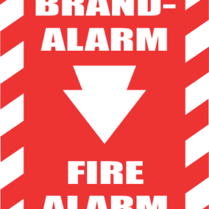 FR19 - Fire Alarm Chevron Safety Sign