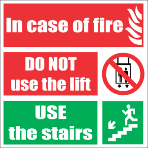 FR35 - In Case Of Fire Safety Sign