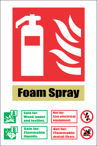 FR36 - Foam Spray Safety Sign
