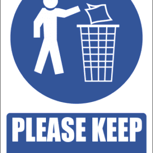 MV14E - Keep Area Clean Explanatory Safety Sign