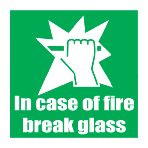 FR42 - Break Glass Safety Sign