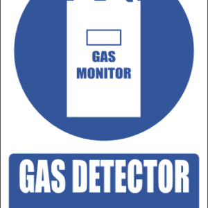 MV17E - Gas Monitor Explanatory Safety Sign