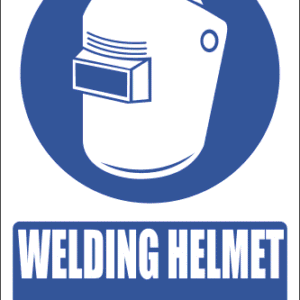 MA1E - Welding Helmet Explanatory Safety Sign