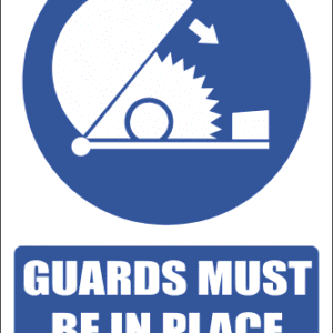 MA9E - Guards Must Be Used Explanatory Safety Sign