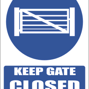 MA11E - Keep Gate Closed Explanatory Safety Sign