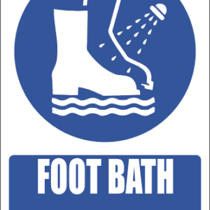 MA18E - Foot Bath Explanatory Safety Sign