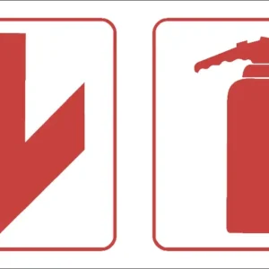 FR61 - Fire Extinguisher Ahead Safety Sign